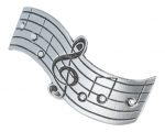 Haarspange Violinschlüssel/Swarovski 7 cm Haarspange Violinschlüssel/Swarovski 7 cm