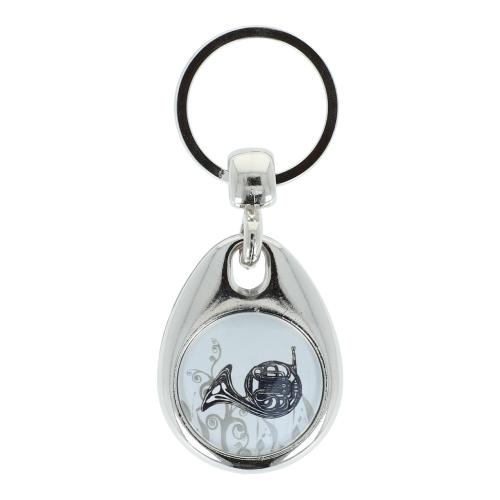 Schl�sselanh�nger mit musikalischem Motiv und Einkaufschip, verschiedene Instrumente - Design: Horn 