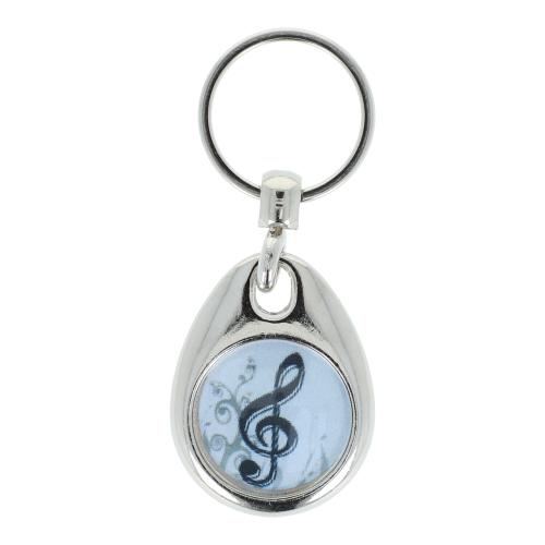 Schl�sselanh�nger mit musikalischem Motiv und Einkaufschip, verschiedene Instrumente - Design: Violinschl�ssel 