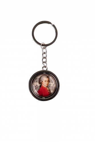 Schlsselanhnger mit Portrait von Wolfgang Amadeus Mozart