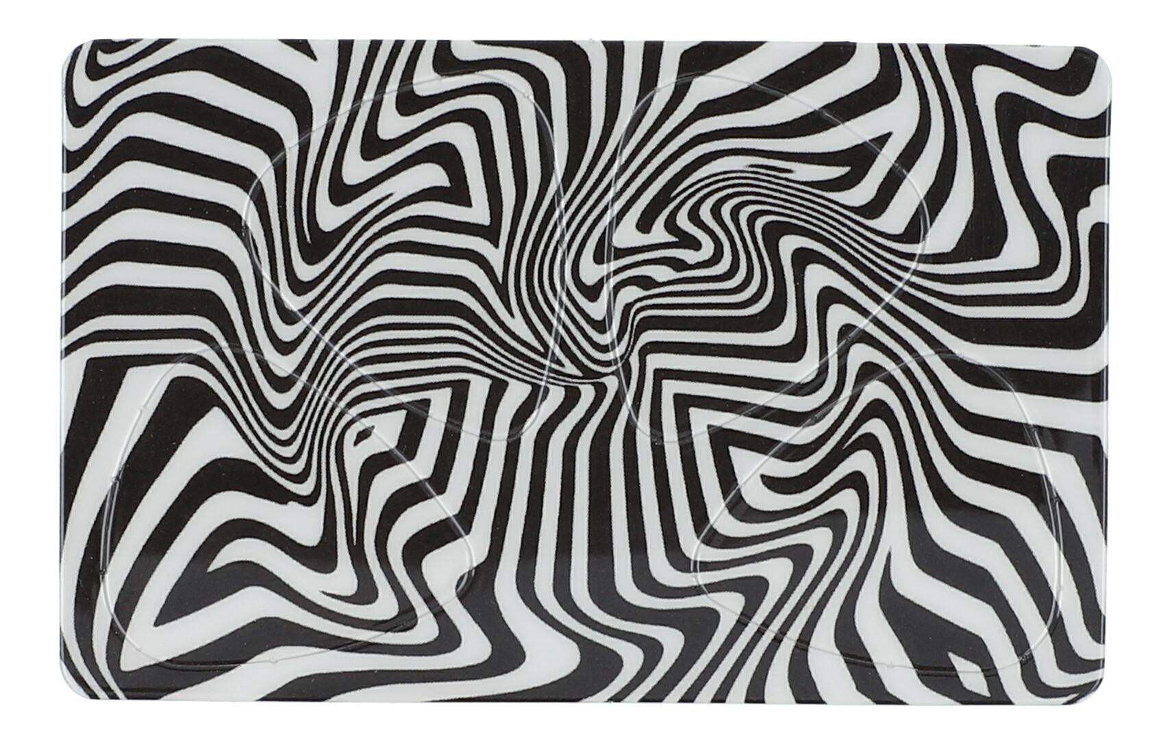 Plektrum-Karte mit 4 Plektren, Black and White Swirl