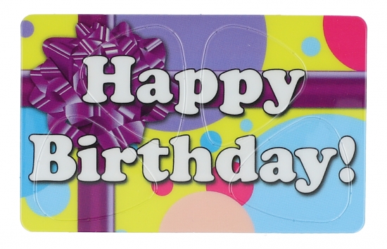 Plektrum-Karte mit 4 Plektren, Happy Birthday, verschiedene Varianten - Design: Variante 3