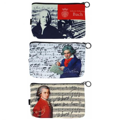 Kosmetiktschchen mit Komponisten Bach, Beethoven oder Mozart