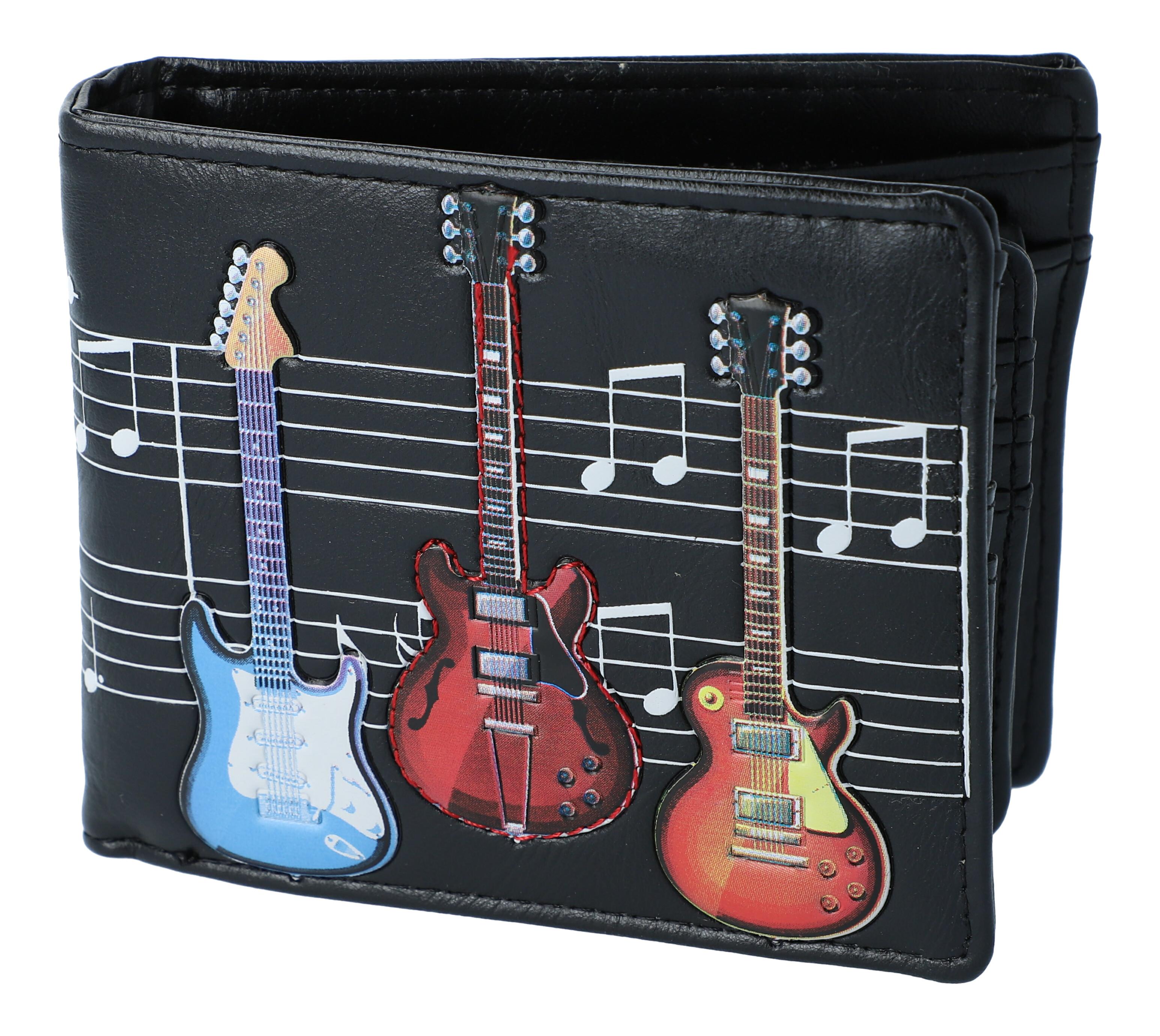 Geldbörse Gitarren/Notenlinien schwarz Geldbörse Gitarren/Notenlinien schwarz