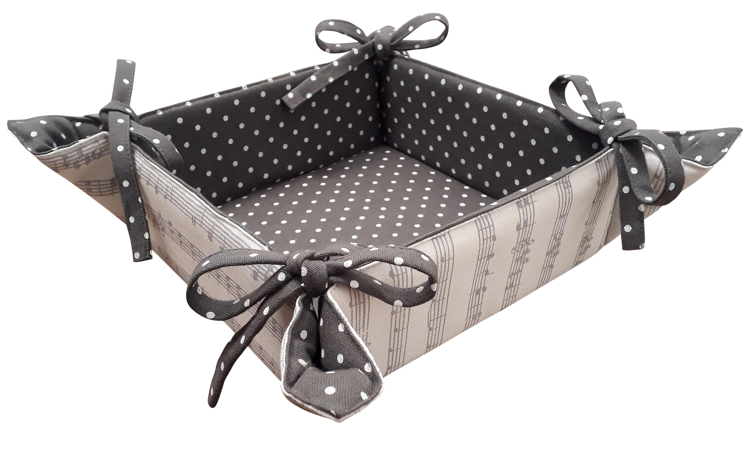 Brotkorb 35 x35 cm Musik w/grau Brotkorb 35 x35 cm Musik w/grau