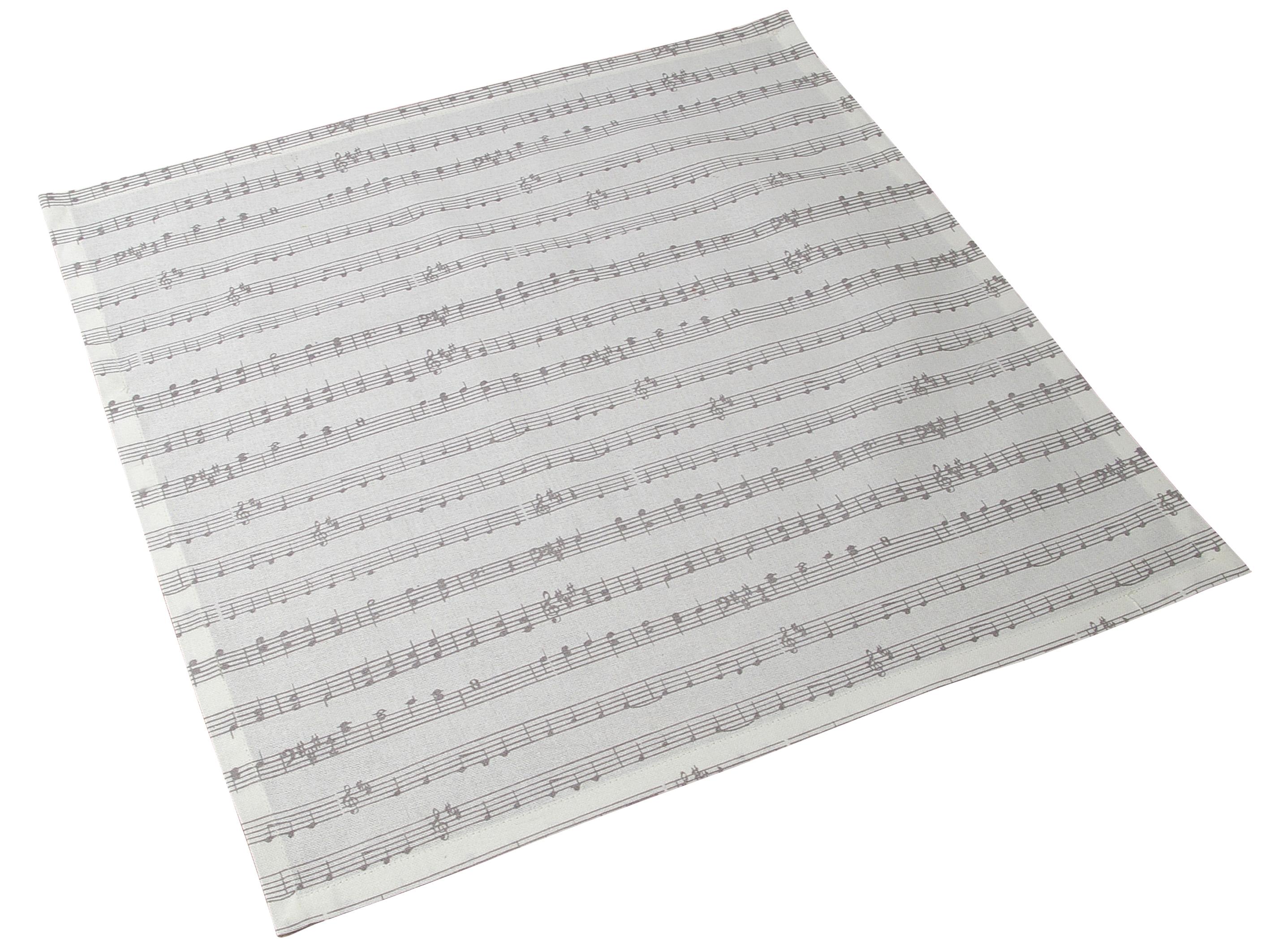 Tischdecke 70 x 70 cm Musik w/grau Tischdecke 70 x 70 cm Musik w/grau