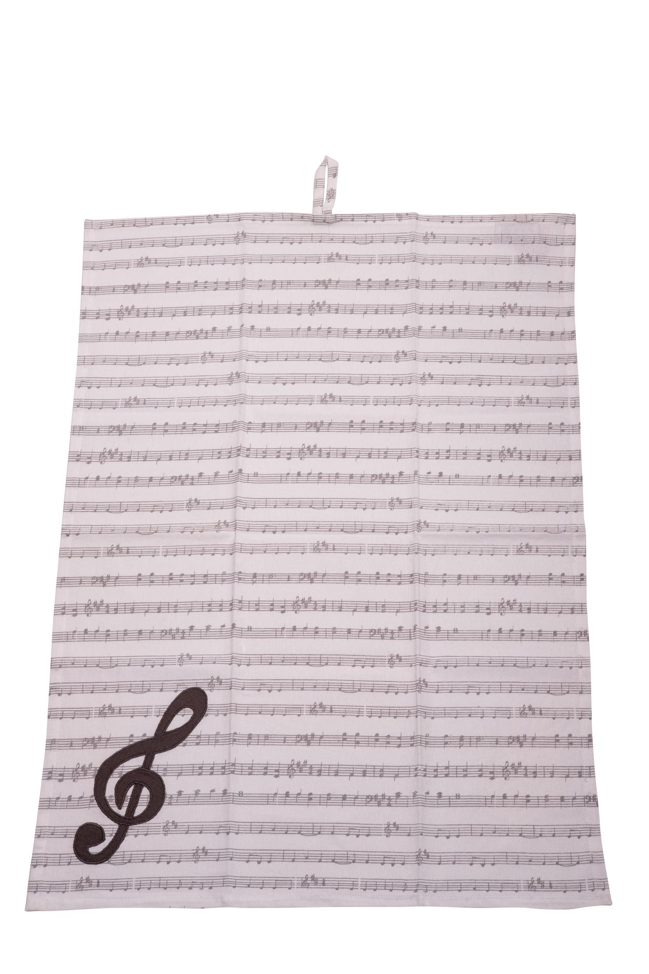 Geschirrtuch 50 x 70 cm Musik w/grau Geschirrtuch 50 x 70 cm Musik w/grau