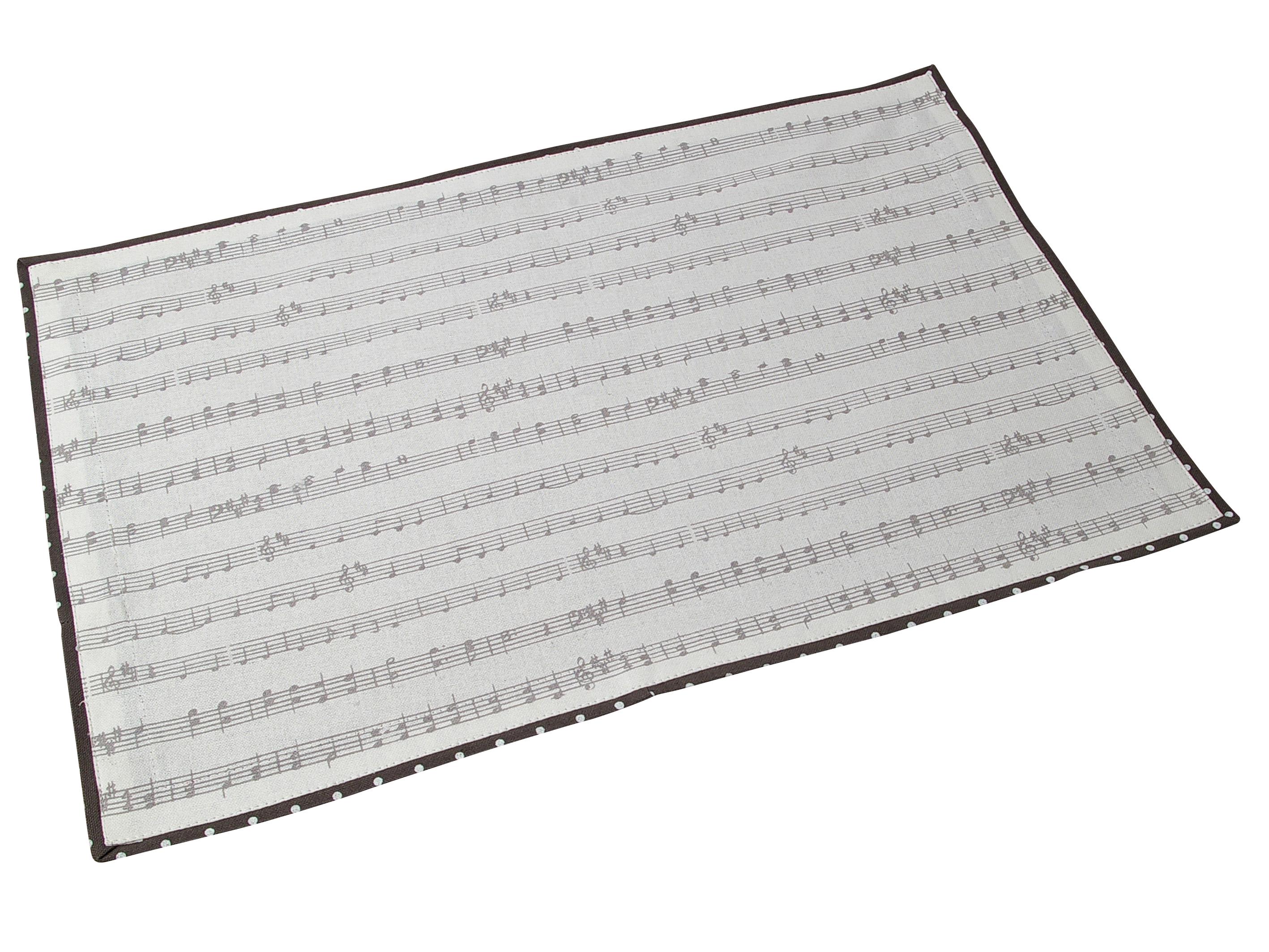 Tischset Musik weiß/grau, 33 x 48 cm Tischset Musik weiß/grau, 33 x 48 cm
