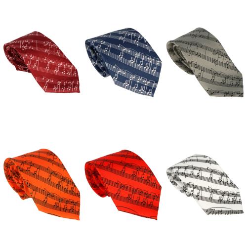 Notenlinien-Krawatte, verschiedene Farben