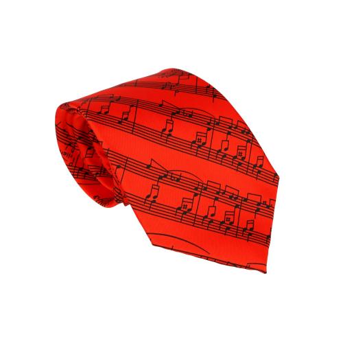 Notenlinien-Krawatte, verschiedene Farben - Farbe: rot/schwarz