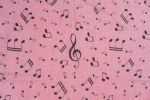 feiner Schal mit Violinschlüssel und Noten, verschiedene Farben - Farbe: rosa/schwarz