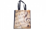 Henkeltasche mit Design Noten oder Tastatur, zwei Varianten - Instrumente / Design: Noten Henkeltasche mit Design Noten oder Tastatur, zwei Varianten - Instrumente / Design: Noten