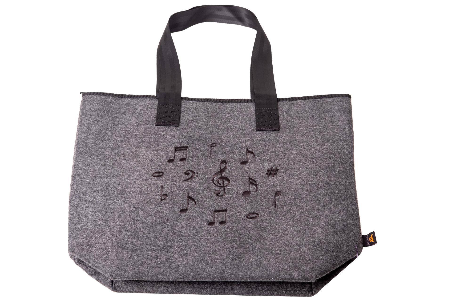Filztasche Notenmix mit RV schwarz Filztasche Notenmix mit RV schwarz