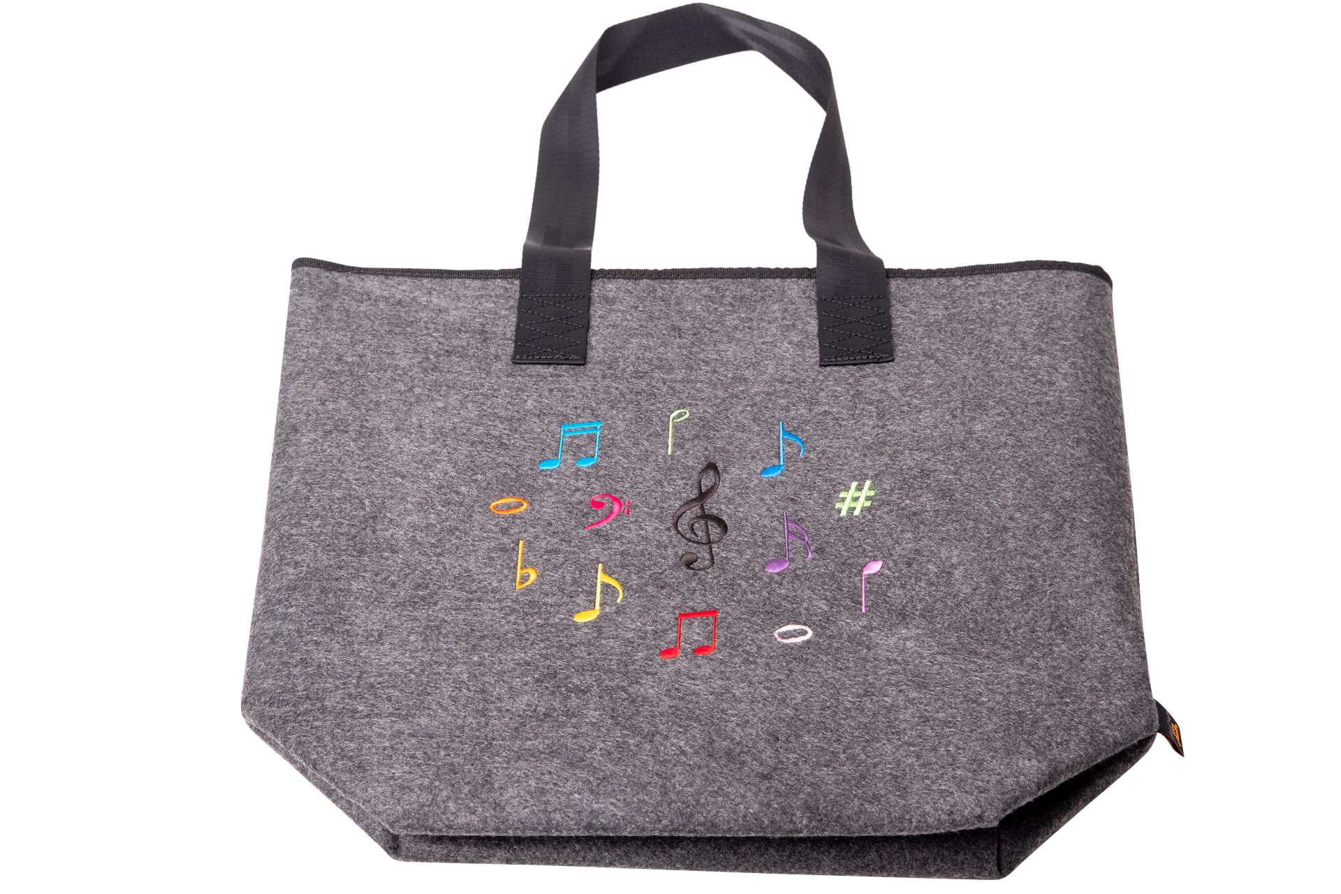 Filztasche Notenmix mit Reißverschluss bunt Filztasche Notenmix mit Reißverschluss bunt