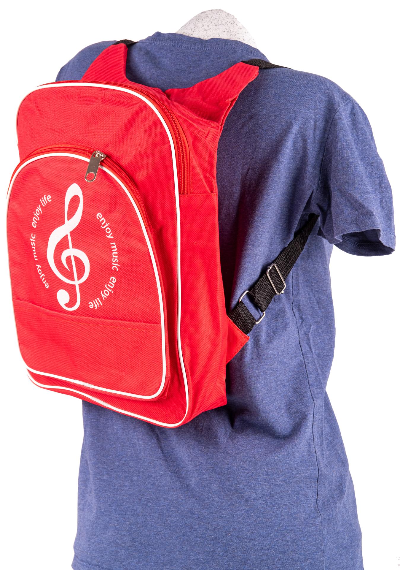 Jugend-Rucksack rot, Violinschlüssel Jugend-Rucksack rot, Violinschlüssel