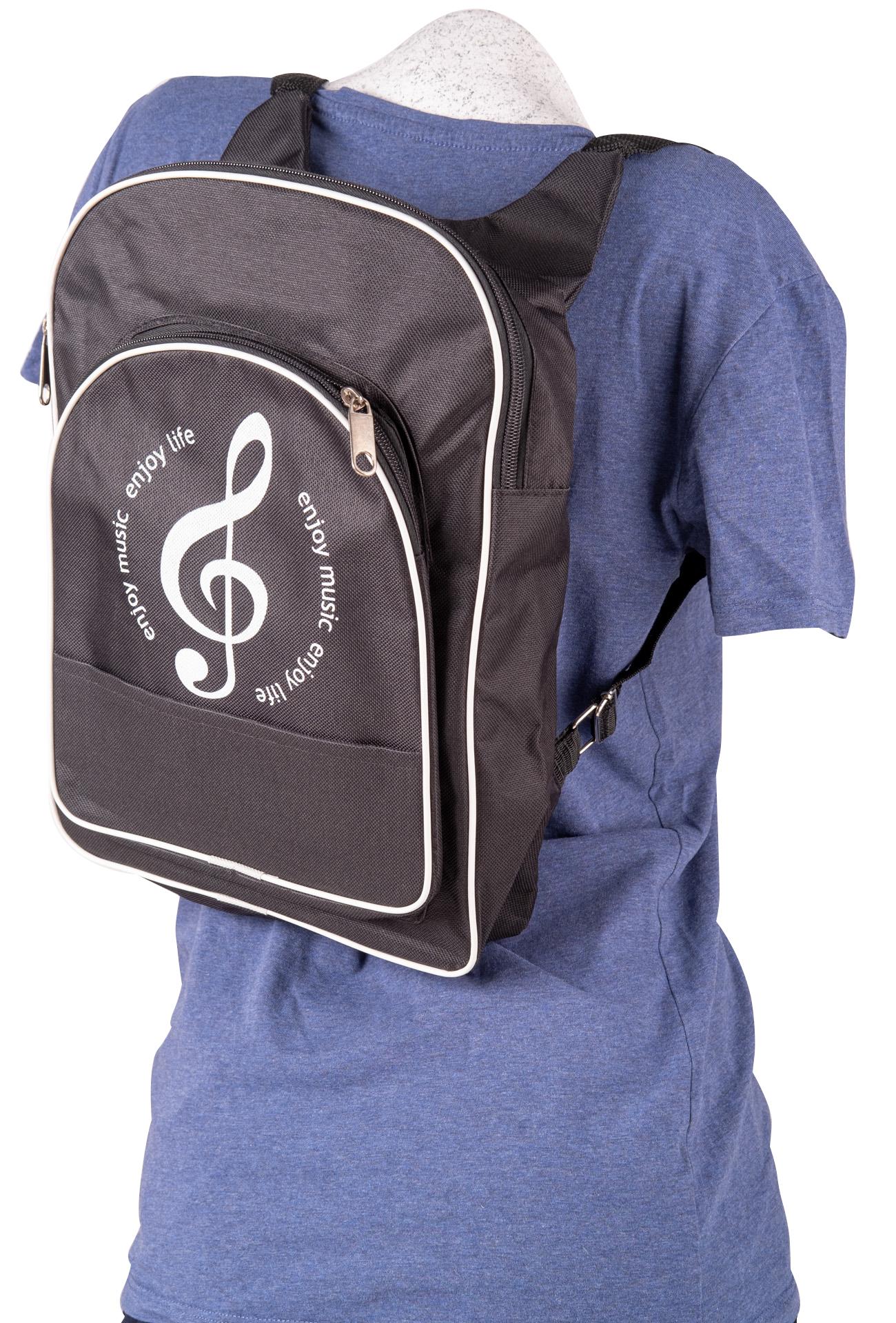 Jugend-Rucksack schwarz, Violinschlüssel Jugend-Rucksack schwarz, Violinschlüssel