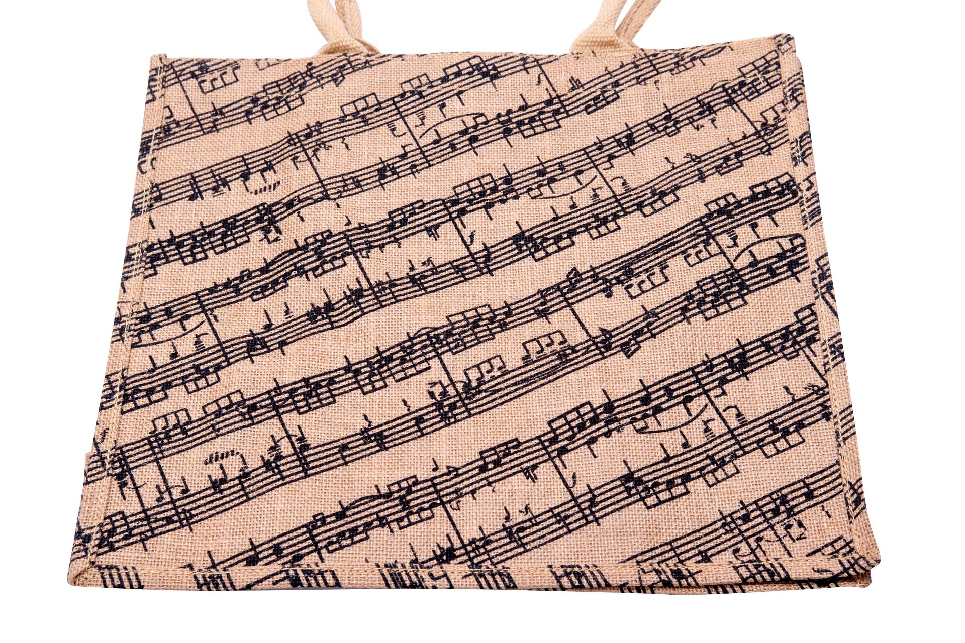 Jute-Tasche, Noten Jute-Tasche, Noten