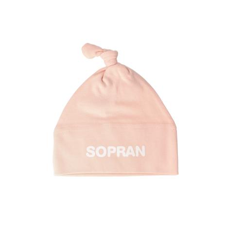 Baby-One Knot Hat, Mütze in pink, Design Sopran in weiß