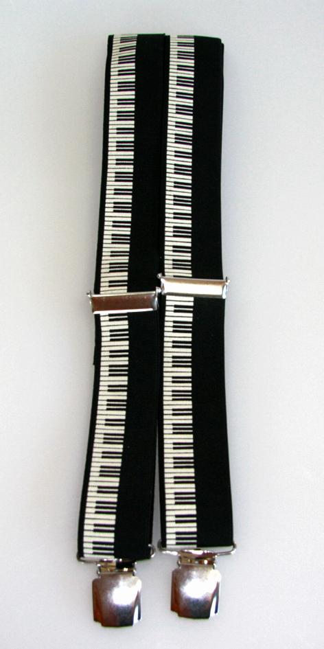 Hosenträger, hochelastisch, verstellbare Grundlänge bis 110 cm - schwarz, Tastatur Hosenträger, hochelastisch, verstellbare Grundlänge bis 110 cm - schwarz, Tastatur