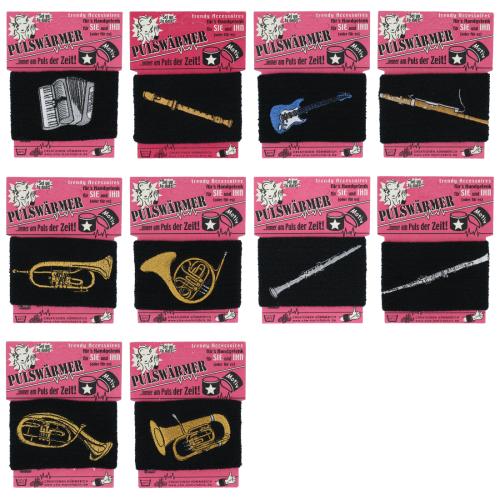 Schwei�band mit eingestickten Instrumenten