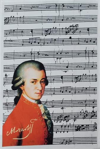 Komponisten-Geschirrtuch mit Mozart 