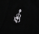 Poloshirt, schwarz, Violine