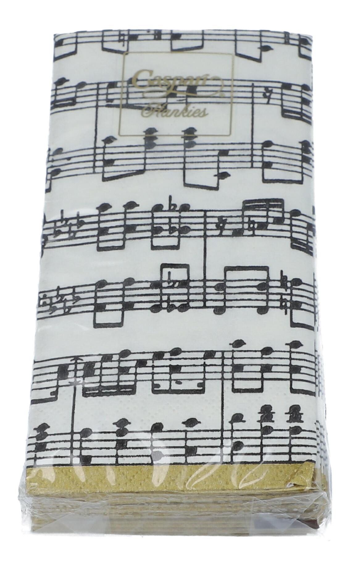 Papiertaschentücher Musica, mit Goldrand Papiertaschentücher Musica, mit Goldrand