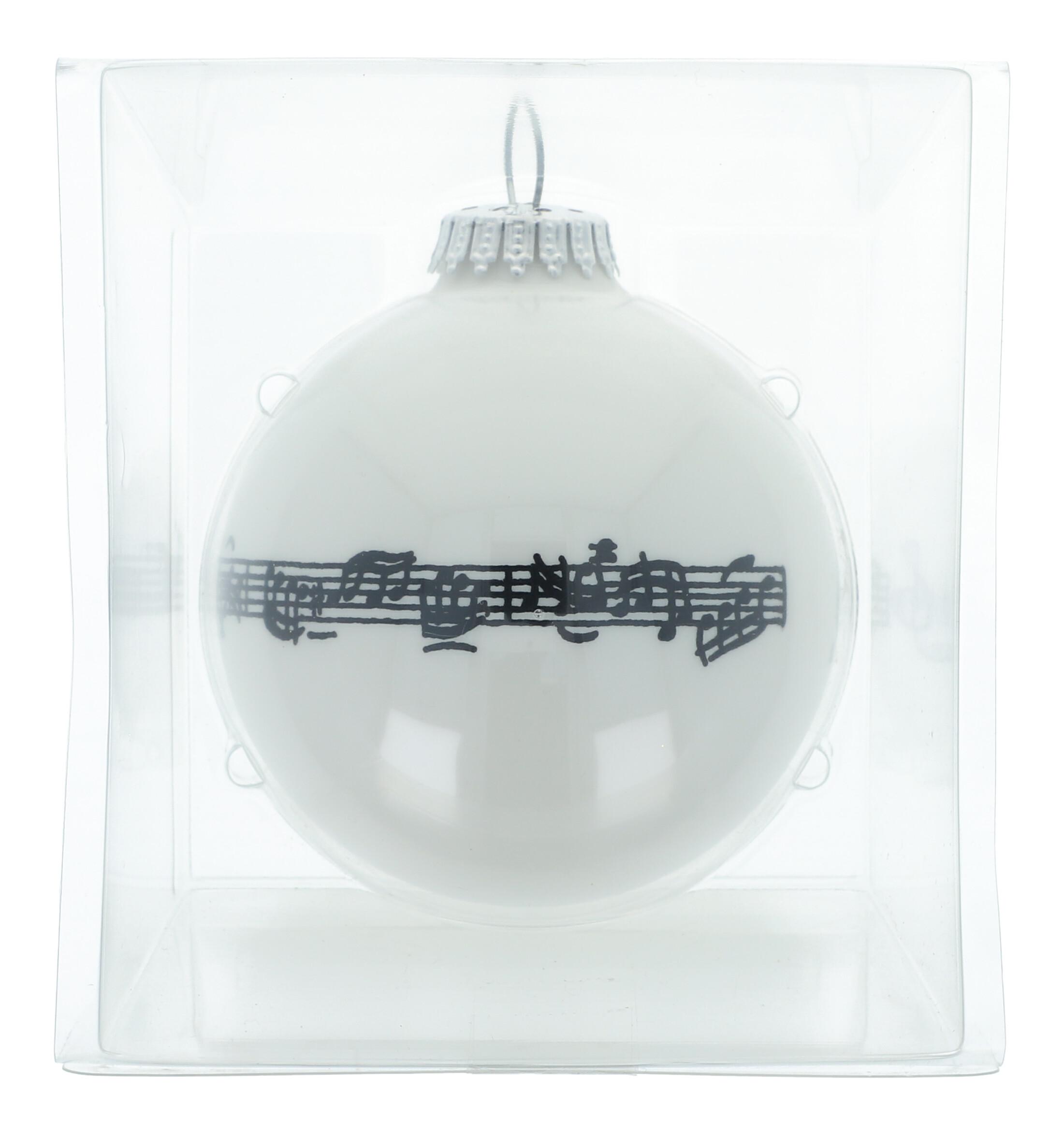 Weihnachtskugeln hochwertig,in der Geschenkbox, verschiedene Motive - Instrumente / Design: Notenlinie Weihnachtskugeln hochwertig,in der Geschenkbox, verschiedene Motive - Instrumente / Design: Notenlinie