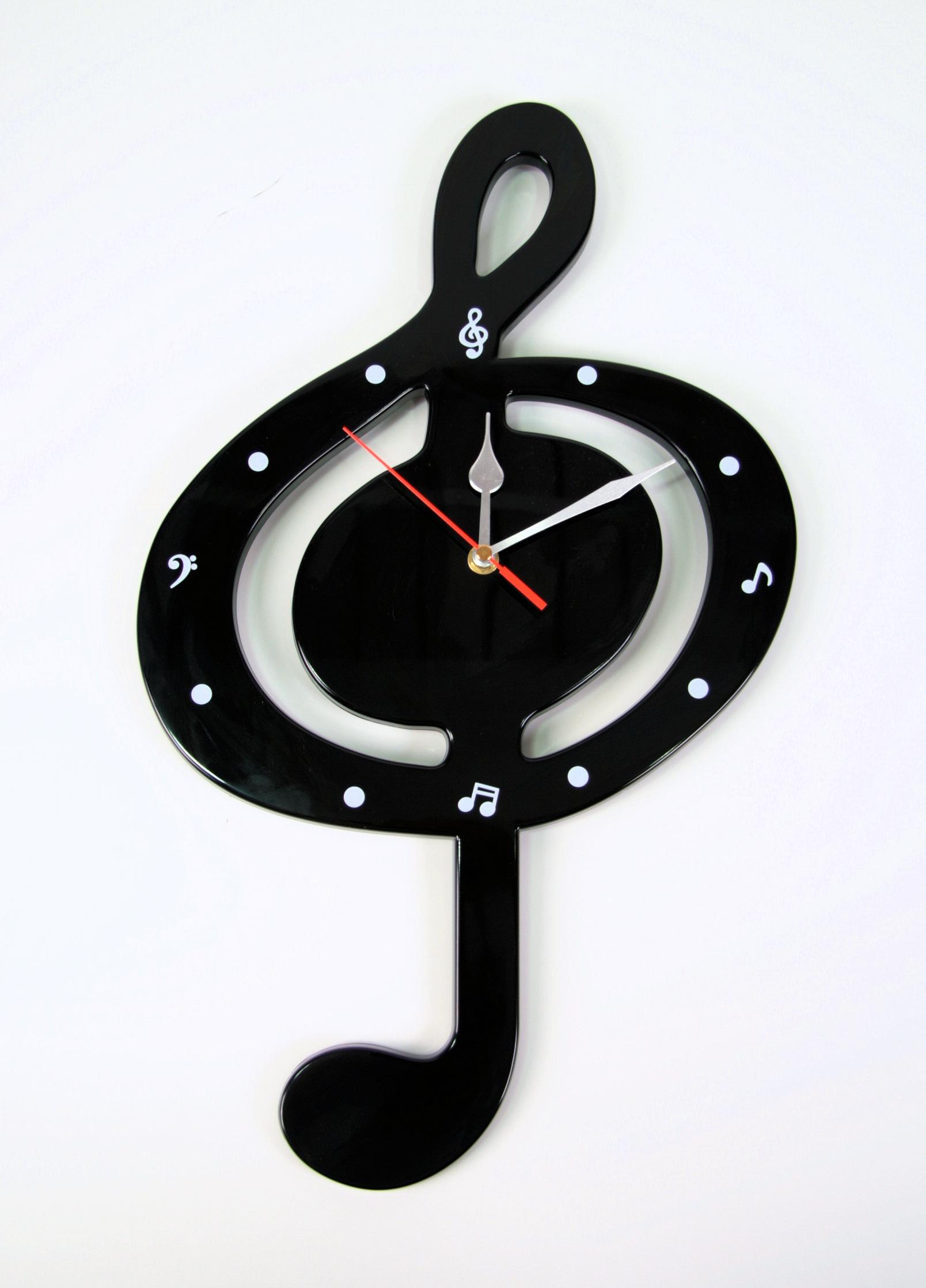 Wanduhr, Violinschlüssel Wanduhr, Violinschlüssel