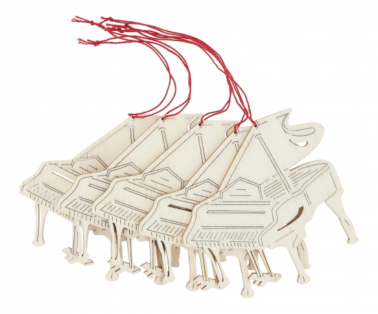 Piano-Anhnger aus Pappelholz, Flgel