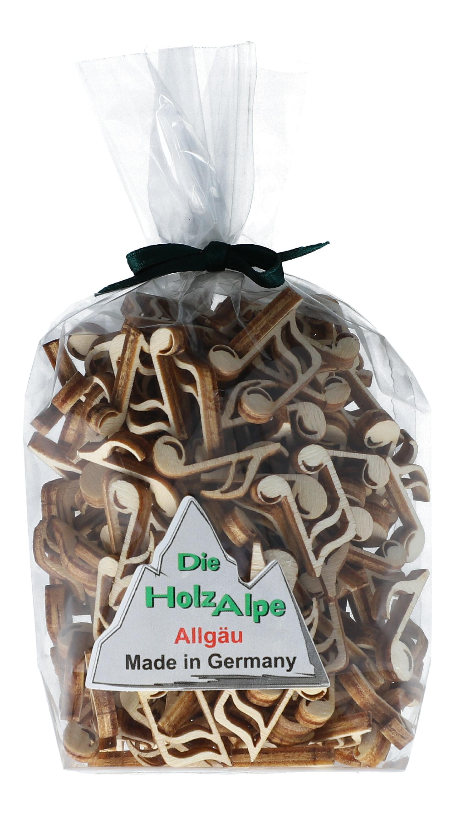 Streupotpourrie aus Pappelholz, Noten dreierlei Streupotpourrie aus Pappelholz, Noten dreierlei