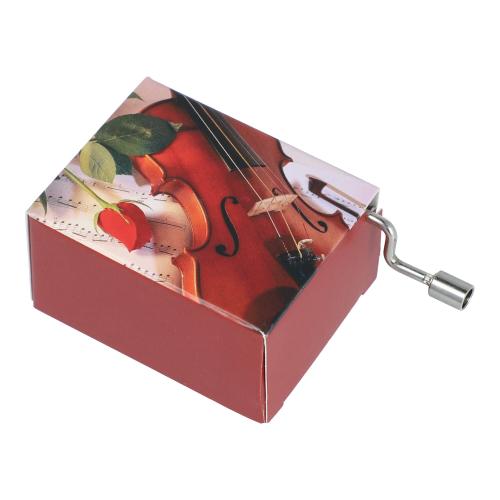 Spieluhr Happy Birthday, Motiv Rose und Geige