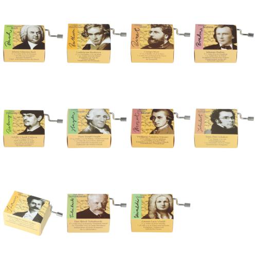 Spieluhren mit Komponisten-Motiv und passenden Melodien