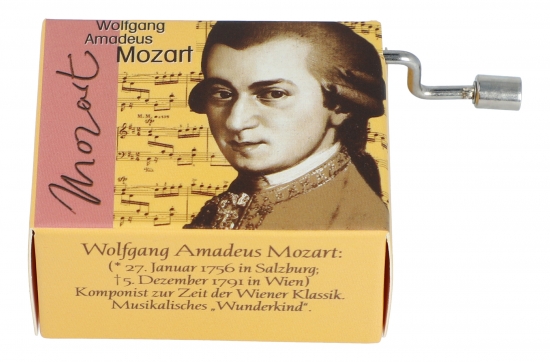 Spieluhren mit Komponisten-Motiv und passenden Melodien - Komponisten/Melodie: Mozart, Kleine Nachtmusik