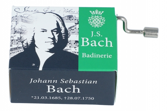 Spieluhren mit Komponisten-Motiv und passenden Melodien, New Edition - Komponist und Melodie: Bach, Badinerie