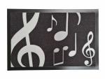 Fußmatte mit Notenzeichen- oder Piano-Druck - Design: Musikzeichen