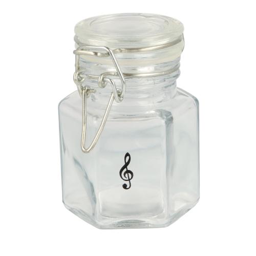 Mini-Aufbewahrungsglas mit Notenvarianten - Motiv: Violinschl�ssel