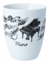 Henkelbecher bedruckt mit diversen Instrumenten und musikalischen Motiven - Instrumente / Design: Piano Henkelbecher bedruckt mit diversen Instrumenten und musikalischen Motiven - Instrumente / Design: Piano