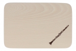 Schneidebrett bedruckt mit Instrumenten und musikalischen Motiven - Instrumente / Design: Klarinette Schneidebrett bedruckt mit Instrumenten und musikalischen Motiven - Instrumente / Design: Klarinette