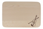 Schneidebrett bedruckt mit Instrumenten und musikalischen Motiven - Instrumente / Design: Violine