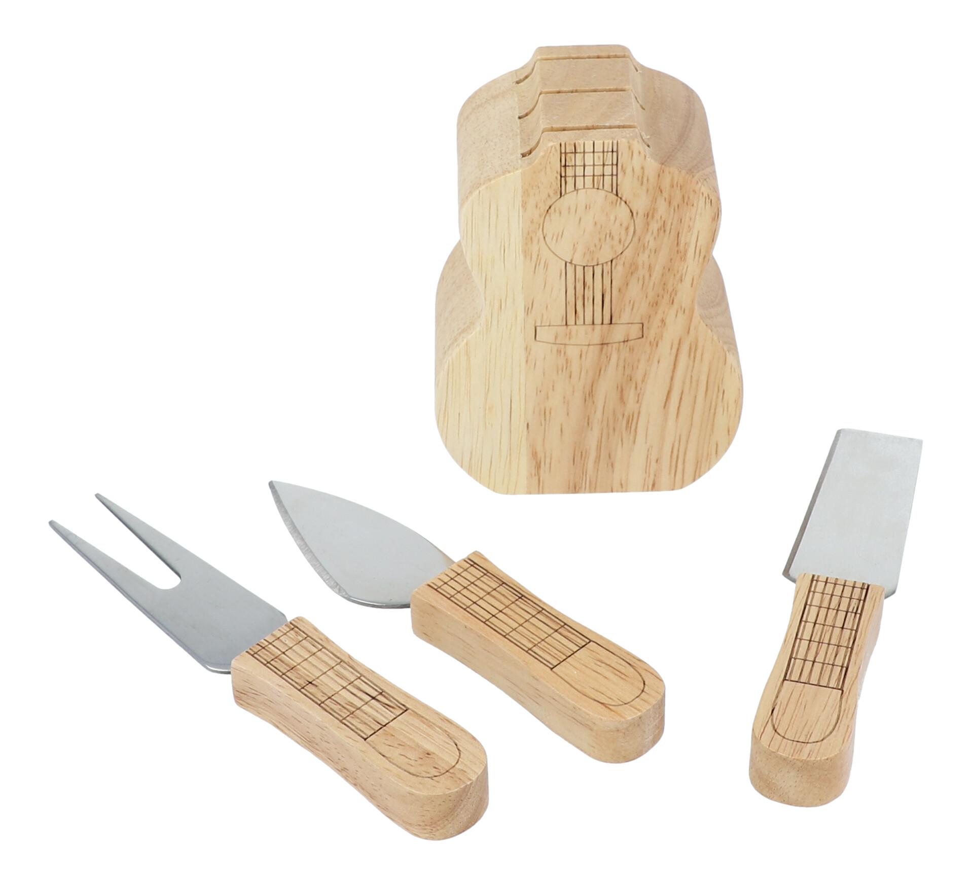 Käse- Set Guitar, Messerblock Käse- Set Guitar, Messerblock