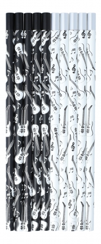 Bleistifte mit musikalischen Motiven und magnetischem Kopf - Design: E-Gitarre