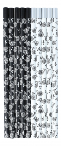 Bleistifte mit musikalischen Motiven und magnetischem Kopf - Design: Horn