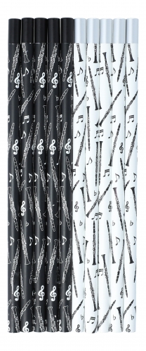 Bleistifte mit musikalischen Motiven und magnetischem Kopf - Instrumente / Design: Klarinette