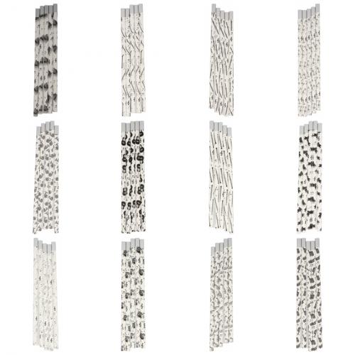 Bleistifte in wei mit musikalischen Motiven und magnetischem Kopf