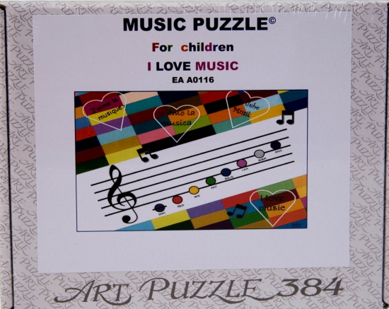 Puzzle mit Melodie-Motiven, Musik, 384 Teile