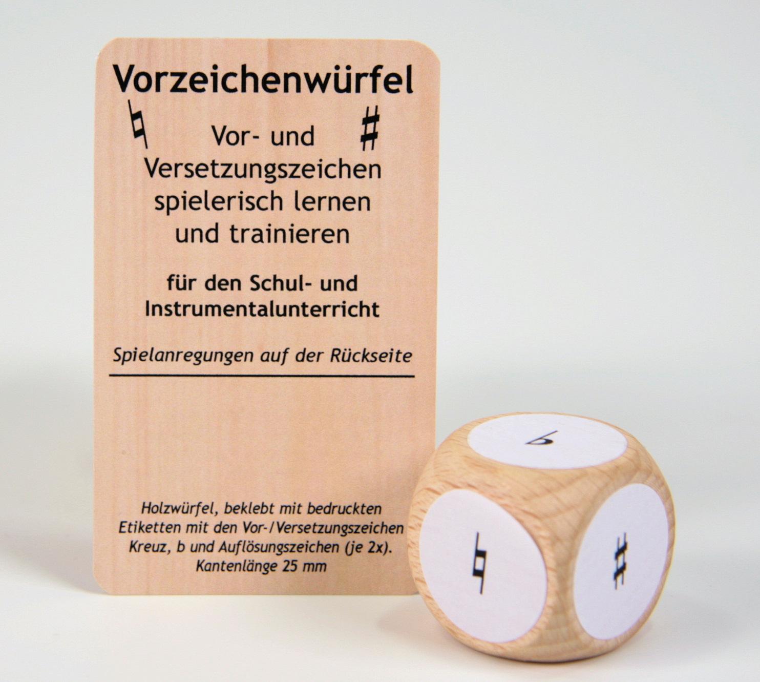 Notenwürfel für Vorzeichen Notenwürfel für Vorzeichen