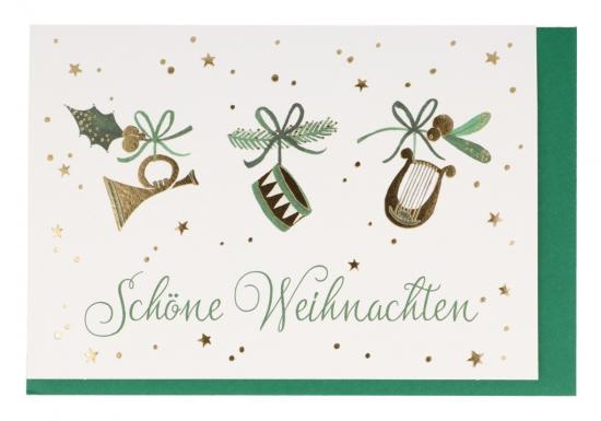 Doppelkarte Schne Weihnachten (Instrumente)