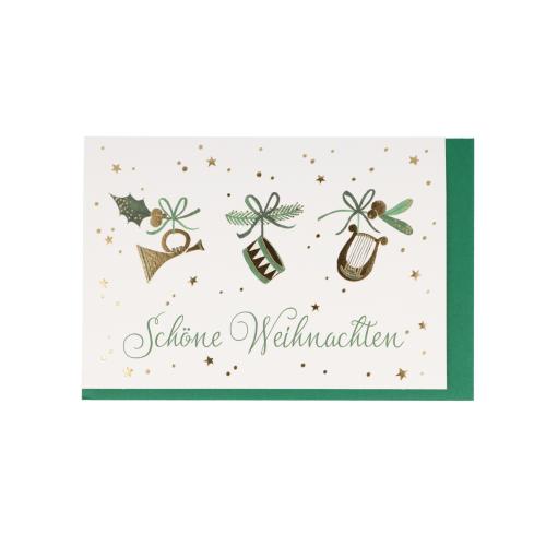 Doppelkarte Sch�ne Weihnachten (Instrumente)