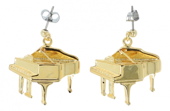 Piano-Ohrhnger, versilbert oder vergoldet - Ausfhrung: vergoldet